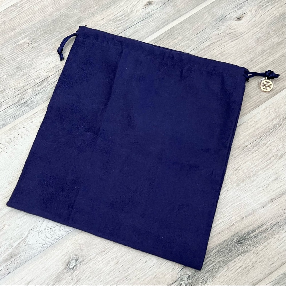 Tory Burch Purple Suede Drawstring Pouch